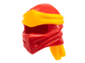 Minifigure, Headgear Ninjago Wrap Type 4 with Molded Bright Light Orange Headband  Pattern