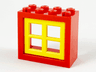 Window 2 x 4 x 3 - Solid Studs with Yellow Pane (4132 / 4133)