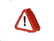 Duplo, Brick 1 x 3 x 2 Triangle Road Sign with Exclamation Mark Pattern