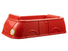 Duplo Car Body Blocky with Short Windshield with White and Lime Headlights Pattern