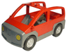 Duplo Car with 2 Studs on Roof, Dark Bluish Gray Base