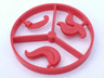 Minifigure, Plume Feather Wheel, 3 on Sprue