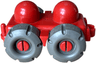 Primo Vehicle Wagon with Tow Hitches, Mud Flaps, and Dark Gray Treaded Tires