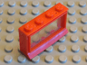 Window 1 x 4 x 2 with Extended Lip and Solid Studs, with Fixed Glass