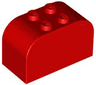 Slope, Curved 4 x 2 x 2 Double with 4 Studs