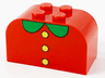 Slope, Curved 4 x 2 x 2 Double with 4 Studs with 3 Yellow Buttons, Green Collar Pattern