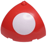 Brick, Round Corner 4 x 4 x 2 2/3 Dome Top with White Circle Pattern (Super Mario Piranha Plant Section)