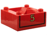 Duplo, Train Cab / Tender Base with Bottom Tube with Thomas & Friends James Number 5 Pattern