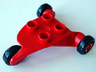Duplo Airplane Landing Gear with 3 Black Wheels