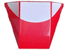 Wedge 4 x 3 Triple Curved No Studs with White Half Circle from Side to Side Pattern