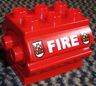 Duplo Container Water Container with White 'FIRE' and Fire Logo Pattern