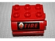 Duplo Container Water Container with 'FIRE' Text and Fire Logo on Black Pattern