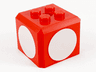 Brick, Modified Cube, 4 Studs on Top with White Circle Pattern on All Sides (Super Mario 1-Up Mushroom / Super Mushroom / Toadette Cap)