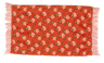 Scala Cloth Rug with Light Salmon Flowers and Green Leaves Pattern