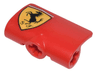 Technic, Panel Curved 2 x 3 x 1 with Ferrari Logo Black Horse on Yellow Shield Pattern Model Right Side
