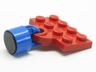 Plate, Modified 2 x 4 with Train Coupler Open for Magnet with Blue Magnet Coupling, Train - 7.5mm Cylinder (737a / x547a)