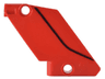 Technic, Panel Curved #61 5 x 7 Tapered Left with Black Curved Line Car Highlight Cover Pattern
