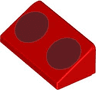 Slope 30 1 x 2 x 2/3 with 2 Dark Red Circles Pattern (Super Mario Para-Biddybud Spots)
