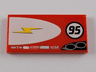 Tile 2 x 4 with Lightning Bolt in Half Ellipse and '95' Pattern Model Left Side