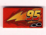Tile 2 x 4 with Lightning, Exhaust Pipes and Offset '95' Pattern Model Left Side