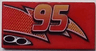Tile 2 x 4 with Lightning, Exhaust Pipes and Centered '95' Pattern Model Right Side