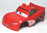 Duplo Car Body 2 Top Studs and Spoiler with Cars Lightning McQueen Looking Right Pattern
