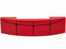 Slope, Curved 4 x 1 x 2/3 Double with Dark Red Spider Web Pattern