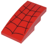Slope, Curved 4 x 2 with Black Spider Web Pattern