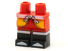 Hips and Legs with Black Boots, Bright Light Orange Robe Ends, White Sash and Shoe Tips Pattern