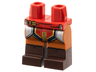 Hips and Dark Orange Legs with Molded Dark Brown Lower Legs / Boots and Printed Silver Armor, Red and Dark Blue Loincloth with Gold Trim Pattern