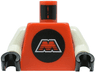 Torso Space M:Tron Logo Capital Letter M with White Border on Black Circle Pattern / White Arms / Black Hands