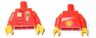 Torso Racers Ferrari front, White Streak and Shell Logo back (Stickers) without Driver Name Pattern / Red Arms / Yellow Hands