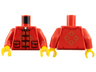 Torso Tang Jacket with Laces, Gold Circles in Diamond, 2 Pockets Pattern / Red Arms / Yellow Hands