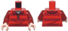 Torso Rugby Shirt with Dark Red Collar and Wide Stripes over Light Bluish Gray Shirt Pattern / Dark Red Arms / Light Nougat Hands