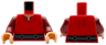 Torso Shirt with Dark Red Creases, Black and Dark Bluish Gray Belt, Nougat Neck Pattern / Dark Red Arms with SW Kaminoan Emblem Pattern / Nougat Hands