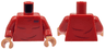 Torso Crew Neck Shirt with Dark Red Creases and Blue Name Tag Pattern / Red Arms / Nougat Hands