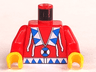Torso Western Indians Triangles, Blue/White Amulet Pattern / Red Arms / Yellow Hands