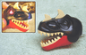 Dinosaur Head Tyrannosaurus rex with Black Top and Light-Up Eyes Pattern