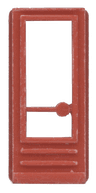 Door 1 x 2 x 4, with Glass for Slotted Bricks