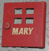 Duplo Door / Window Pane with Four Windows Narrow and Mary Pattern