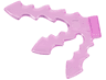 Wave Angular Triple with Bar Handle (Lightning Bolt)