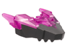 Dragon Head (Ninjago) Jaw Upper with Horns with Molded Pearl Dark Gray Face Pattern