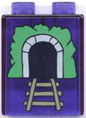 Duplo, Brick 1 x 2 x 2 with Train Tunnel Narrow and Round Pattern