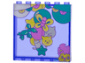 Panel 1 x 6 x 5 with Dark Turquoise, Dark Pink, Silver, and Yellow Balloons and Garland Pattern