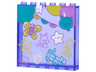 Panel 1 x 6 x 5 with Dark Turquoise, Dark Pink, Silver, and Yellow Balloons, Garland, MerCat, Catrat, Pandy Paws, Cakey, Kitty Fairy, Carlita Pattern