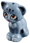 Cat, Friends Style, Sitting with Medium Nougat Eyes, Dark Pink Nose, Black Inner Ears and Stripes, White Patches and Paws Pattern (Chico)