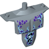 Large Figure Torso Armor Shoulder Studs with Dark Purple Spots and White and Medium Blue Lightning Pattern