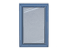 Tile 2 x 3 with Silver Mirror, White Reflection Lines, and Dark Blue Frame Pattern