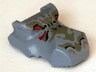 Dinosaur Head Tyrannosaurus rex, Jaw Top with Dark Gray and Red Pattern
