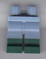 Hips and Legs with Molded Dark Green Lower Legs / Boots  Pattern